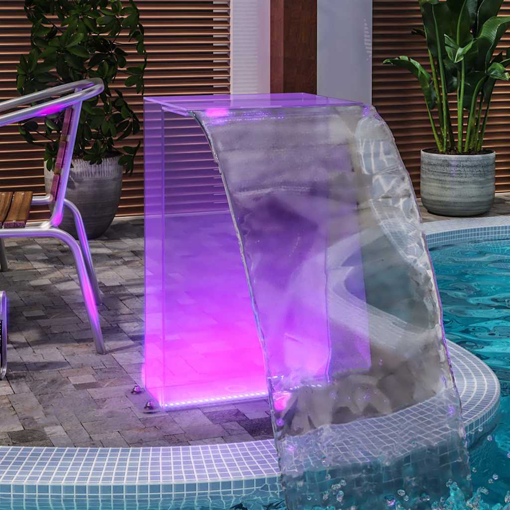 Chute d'eau avec LED RGB Acrylique 51 cm