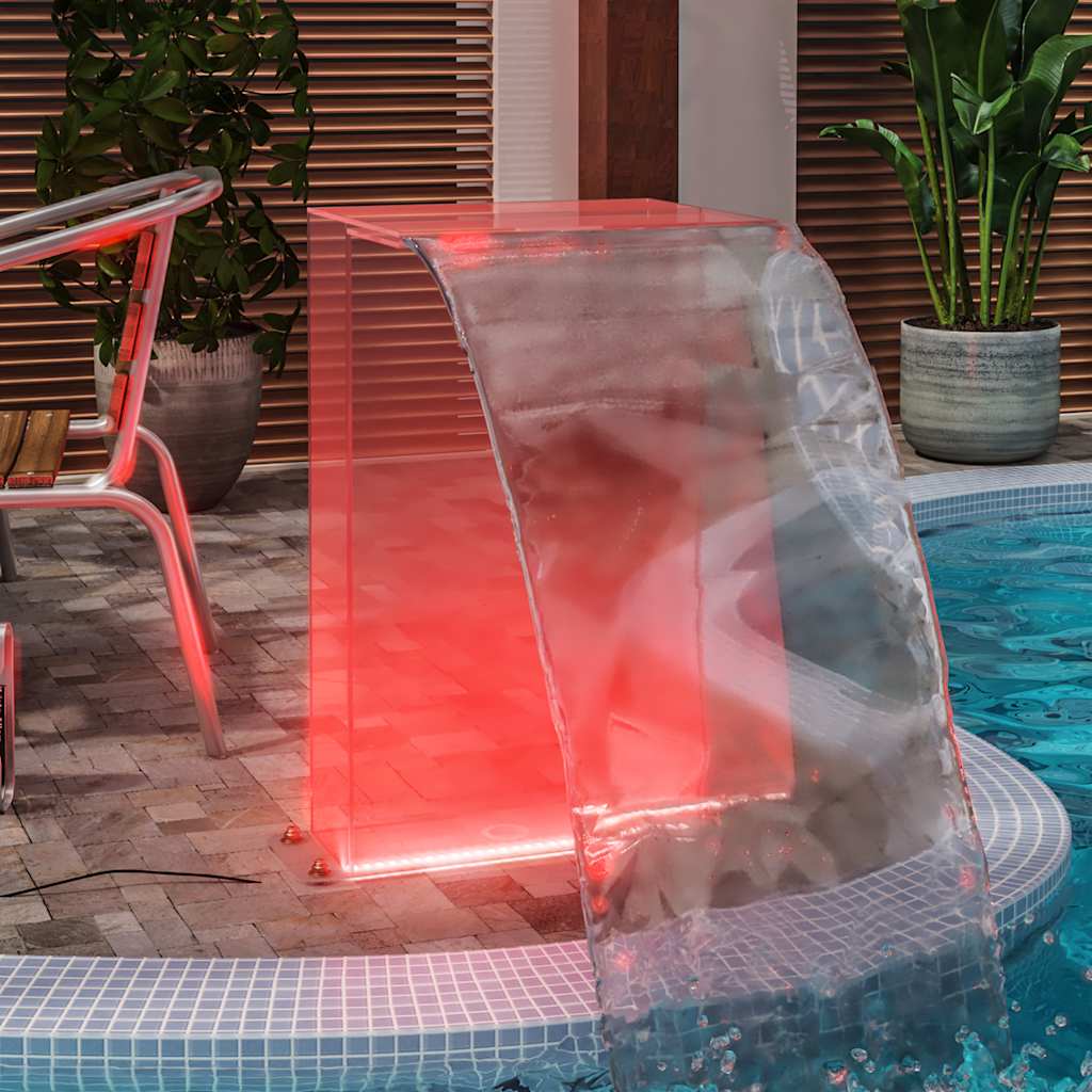 Chute d'eau avec LED RGB Acrylique 51 cm