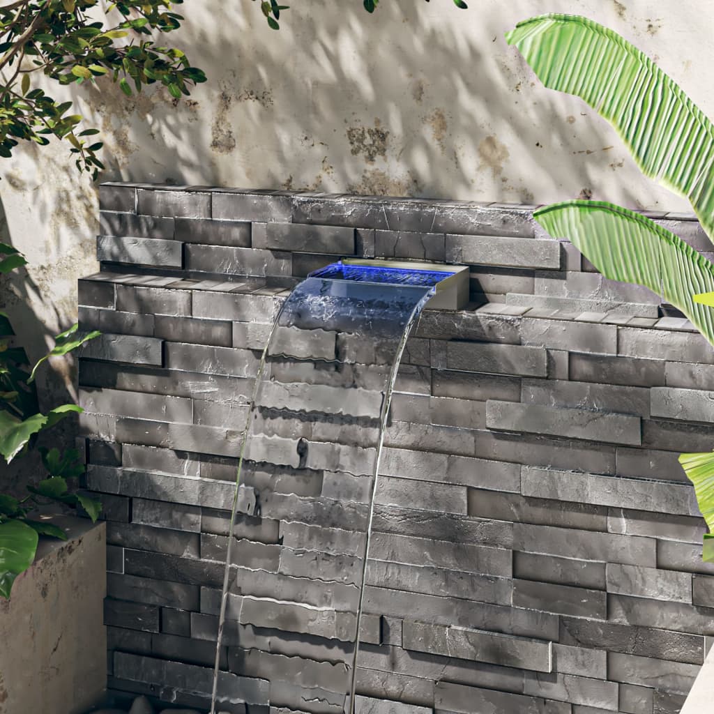 Élément cascade avec LED RGB en acier inoxydable 30 cm