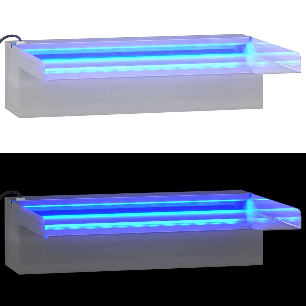 Élément cascade avec LED RGB en acier inoxydable 30 cm
