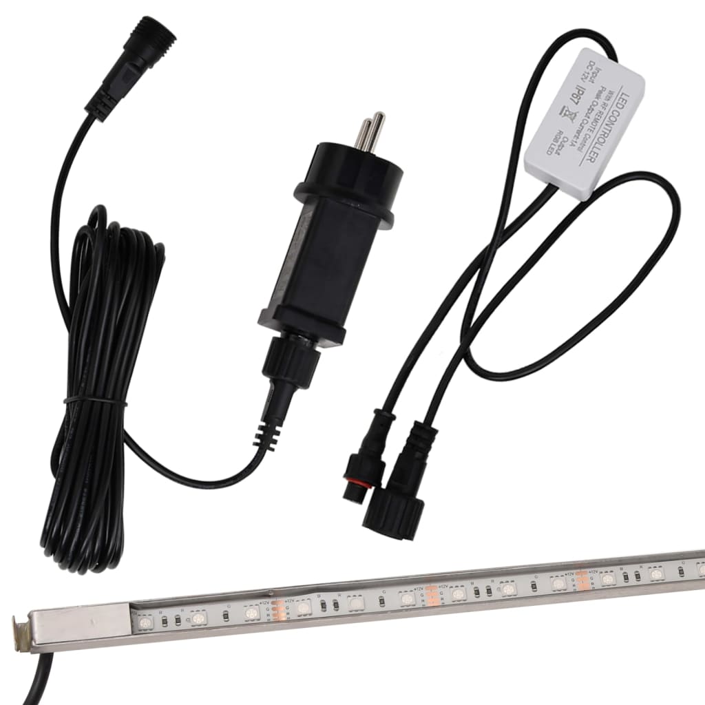Lame d'eau avec LEDs RGB inox 90 cm