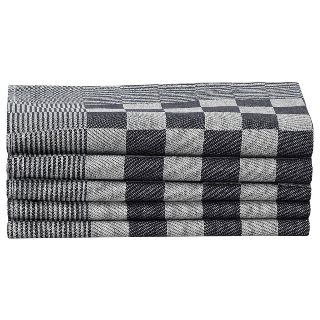 Lot de 20 serviettes Noir et Blanc Coton