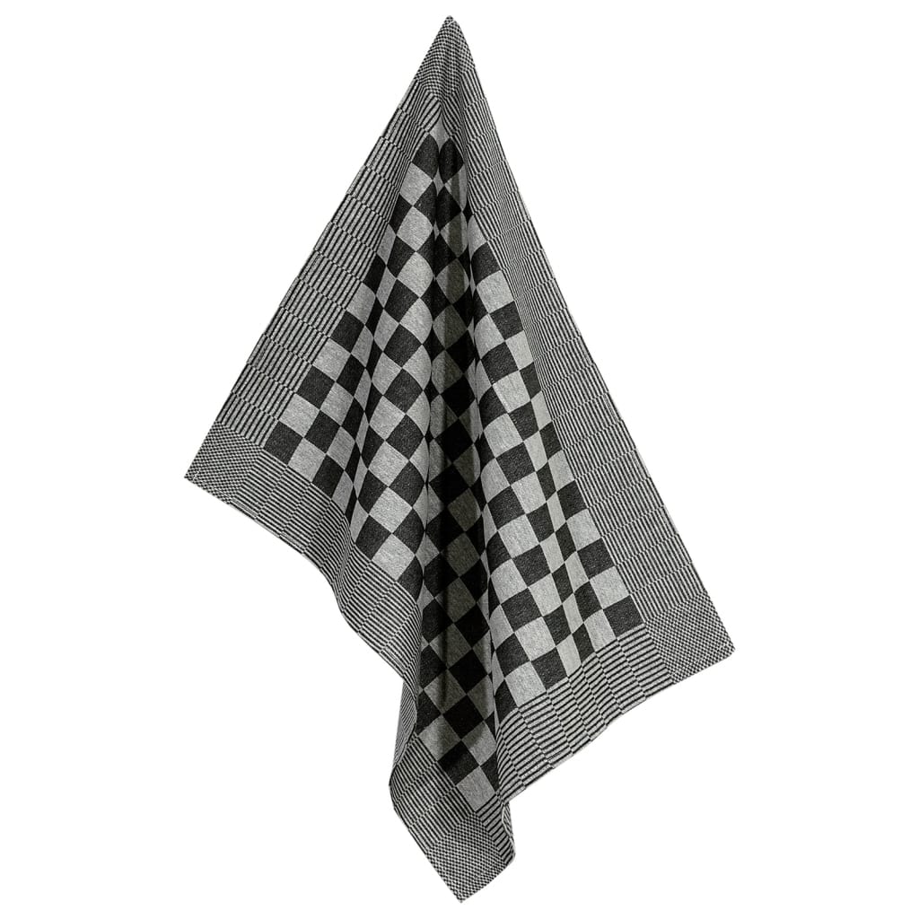 Lot de 20 serviettes Noir et Blanc Coton