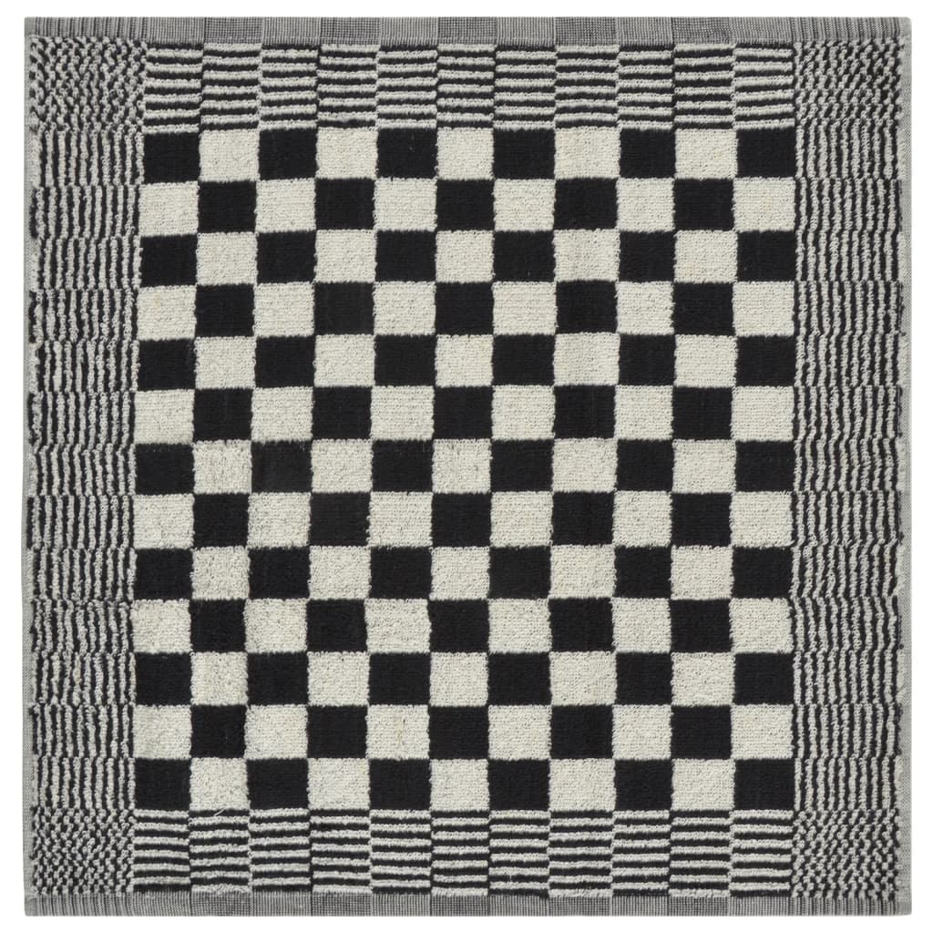 Lot de 20 serviettes Noir et Blanc Coton