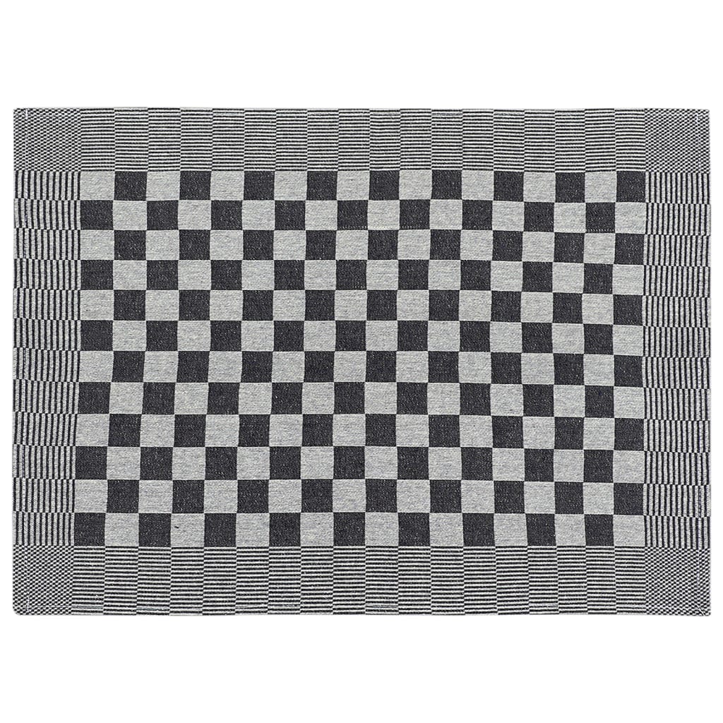 50-piece Towel Set Black and White Cotton