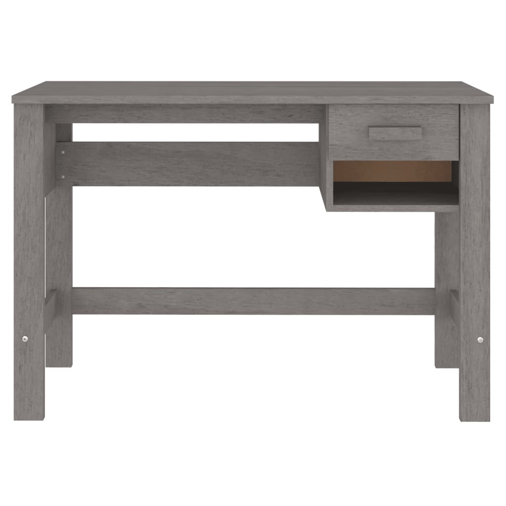 Desk HAMAR Light Grey 110x40x75 cm Solid Pine