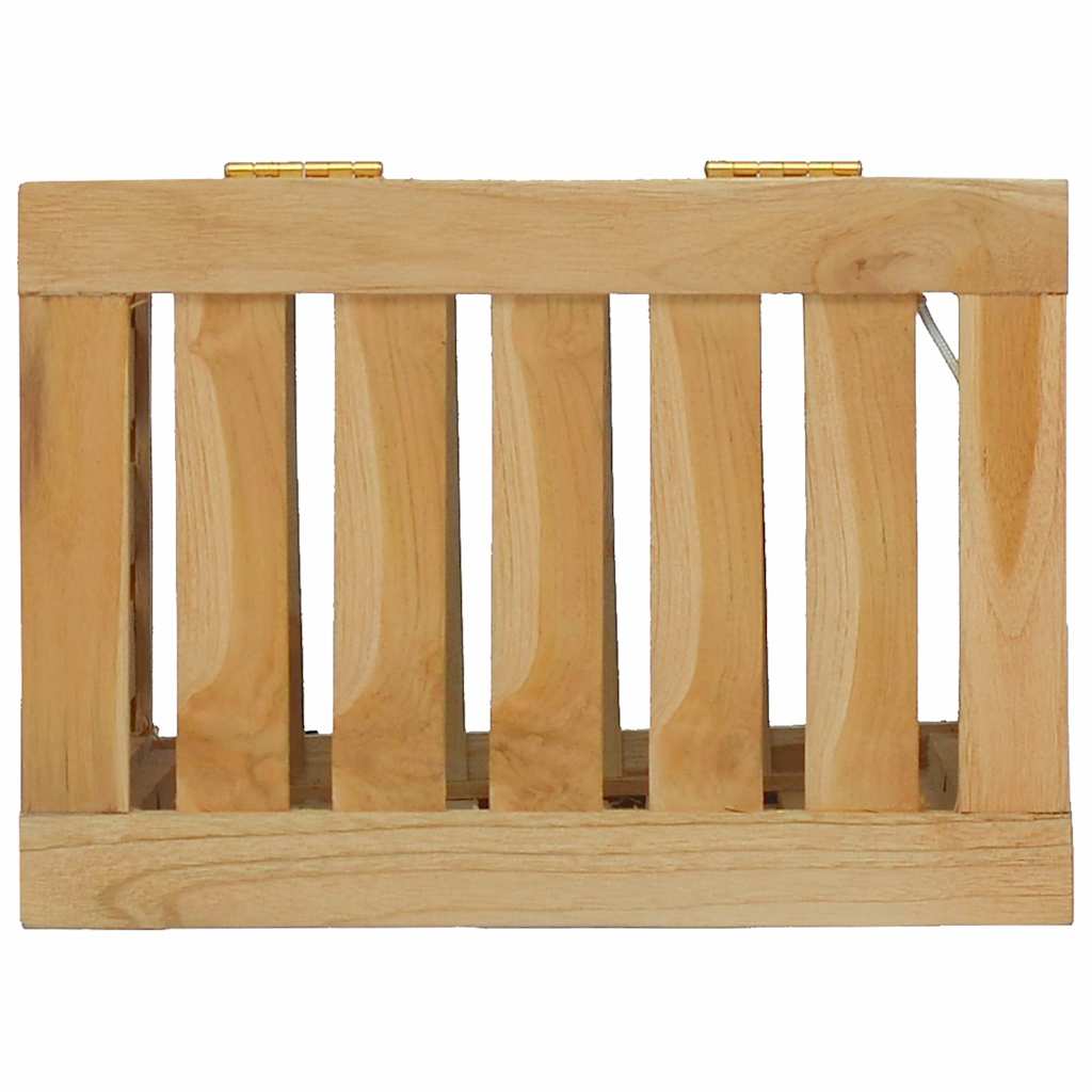 Wäschebehälter 35x25x60 cm Massivholz Teak