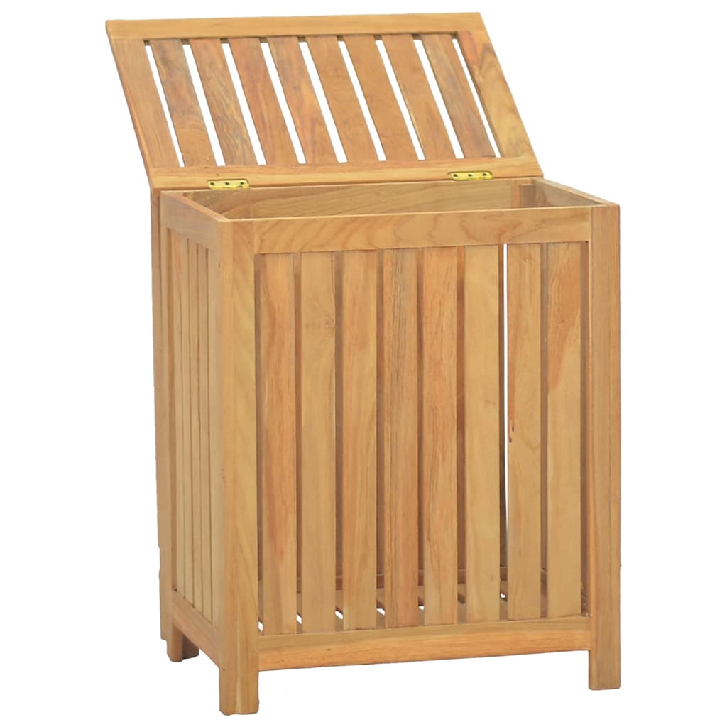 Wäschebehälter 50x35x60 cm Massivholz Teak