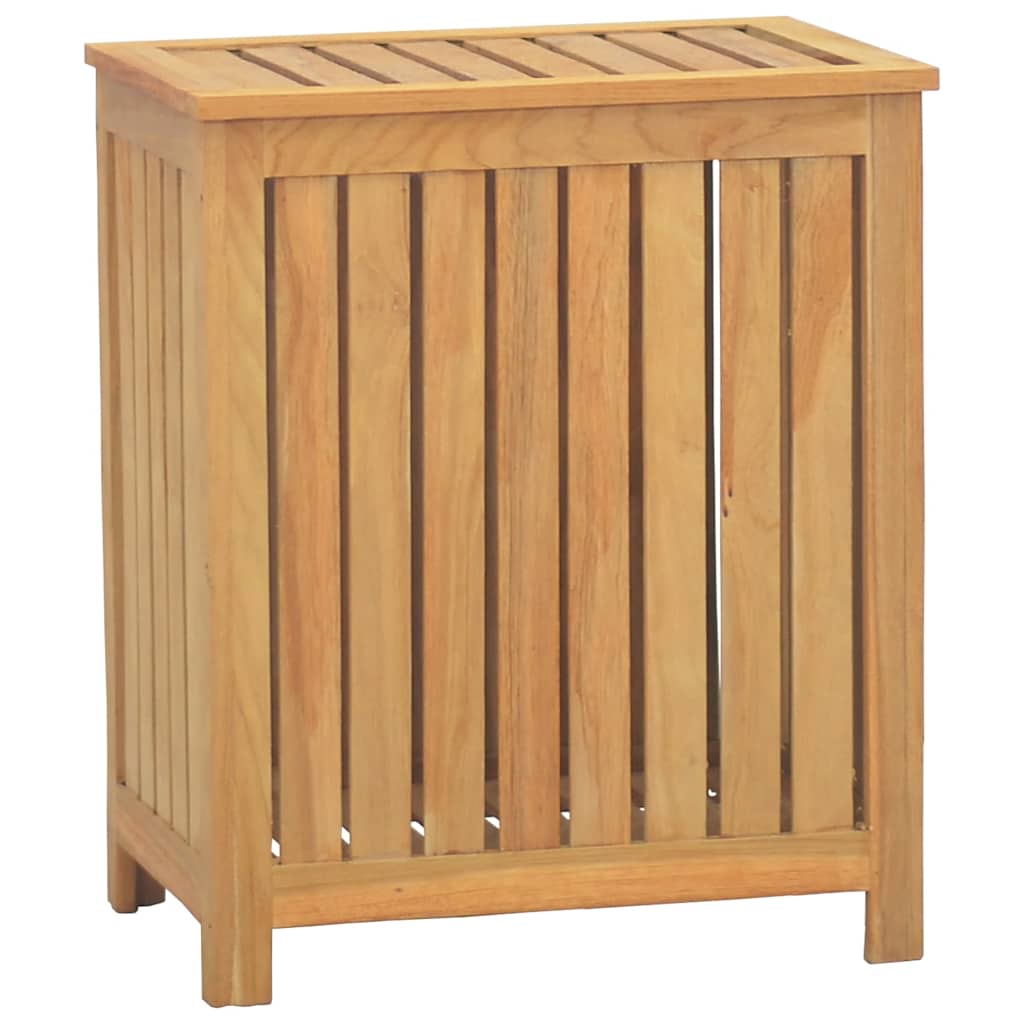 Wäschebehälter 50x35x60 cm Massivholz Teak