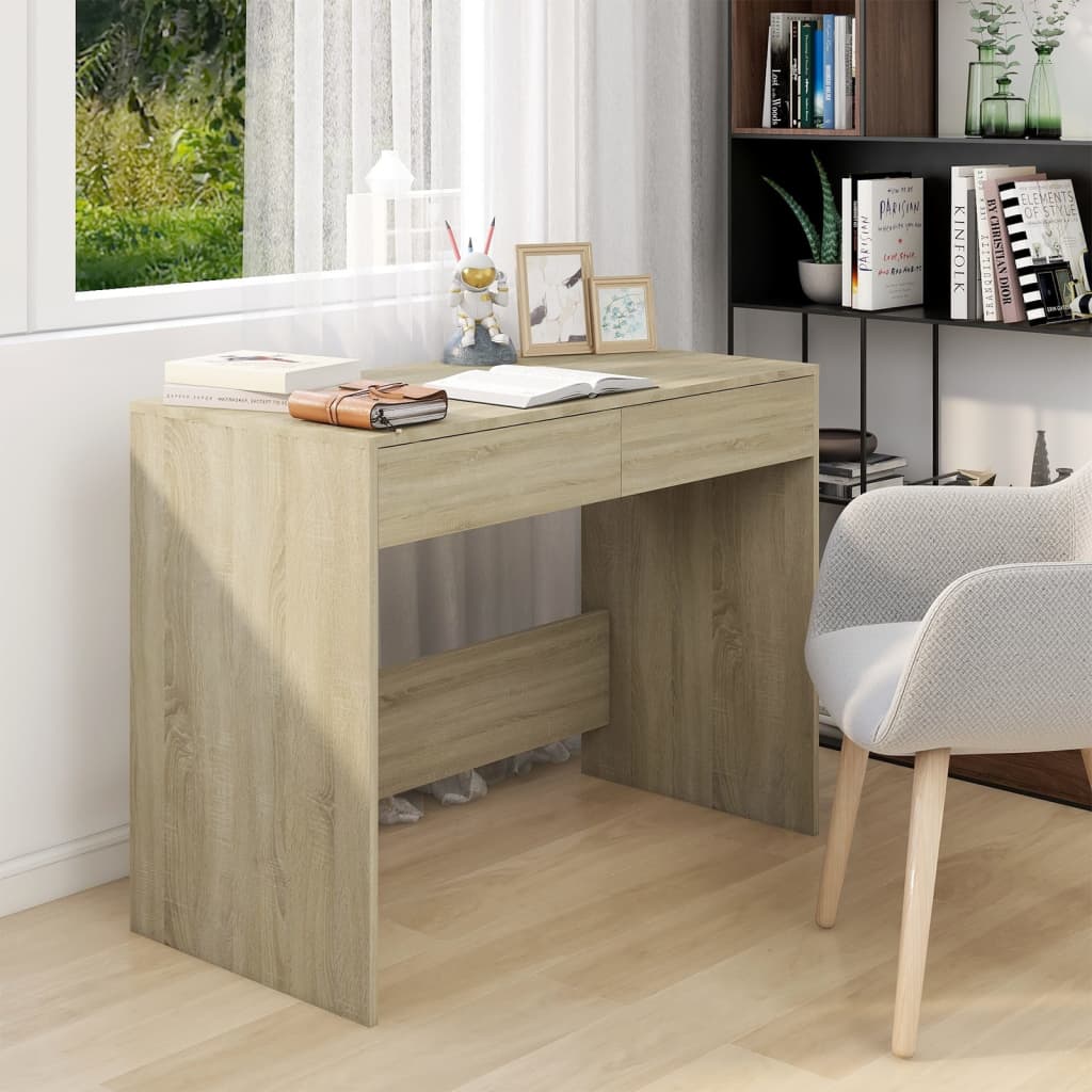 Bureau Chêne Sonoma 101x50x76,5 cm Panneau de particules
