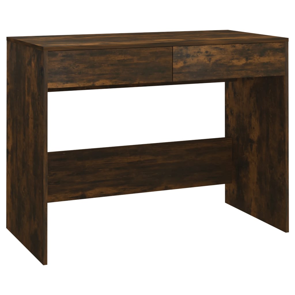 Bureau chêne fumé 101x50x76,5 cm Bois d'ingénierie