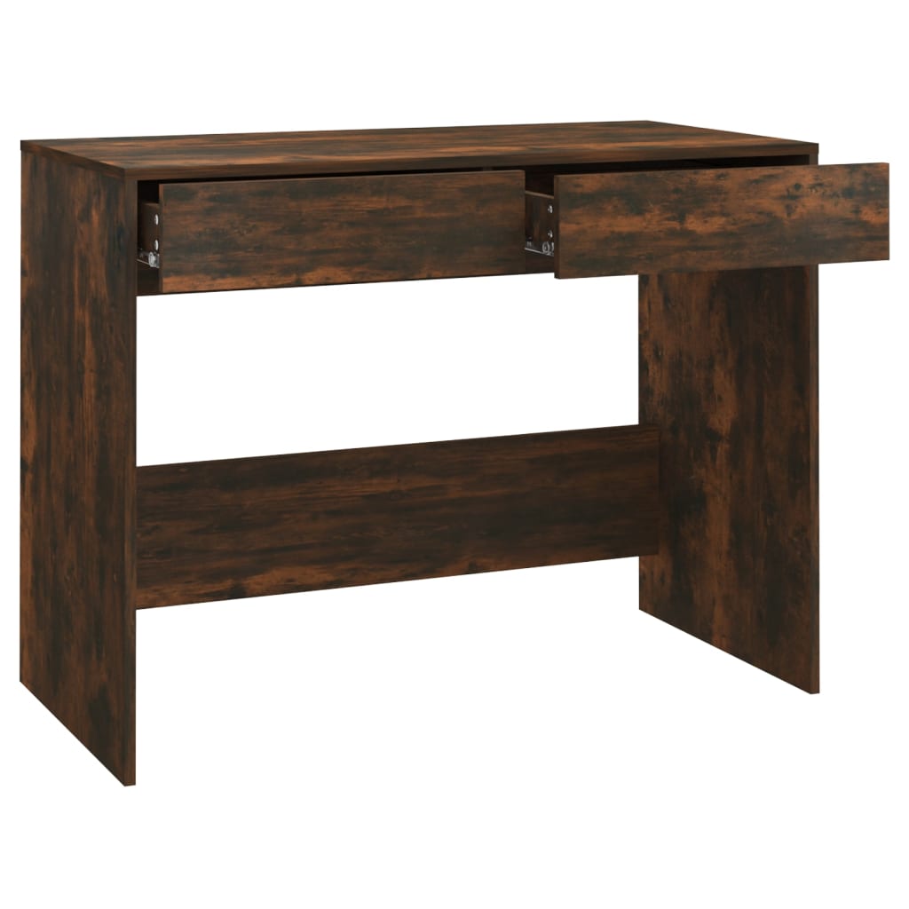 Bureau chêne fumé 101x50x76,5 cm Bois d'ingénierie