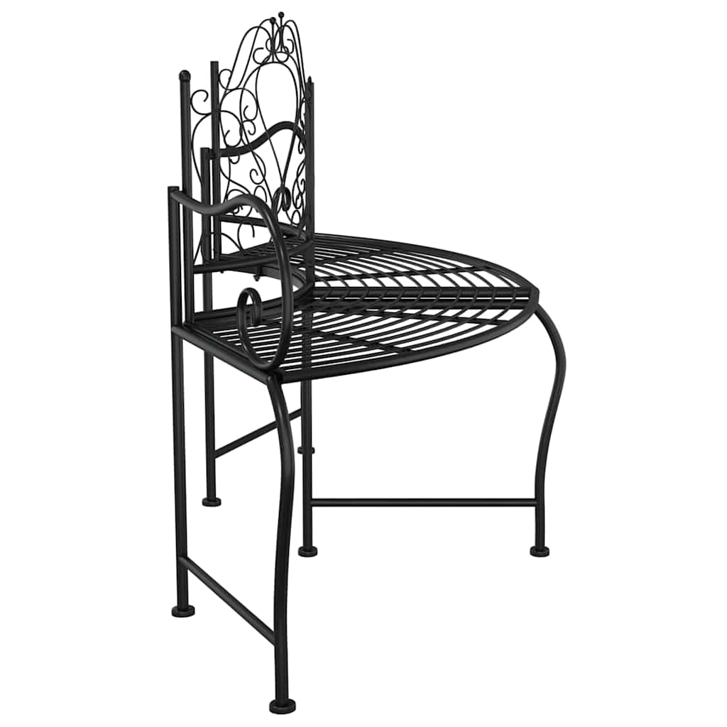 Baumbank 150 cm Schwarz Stahl