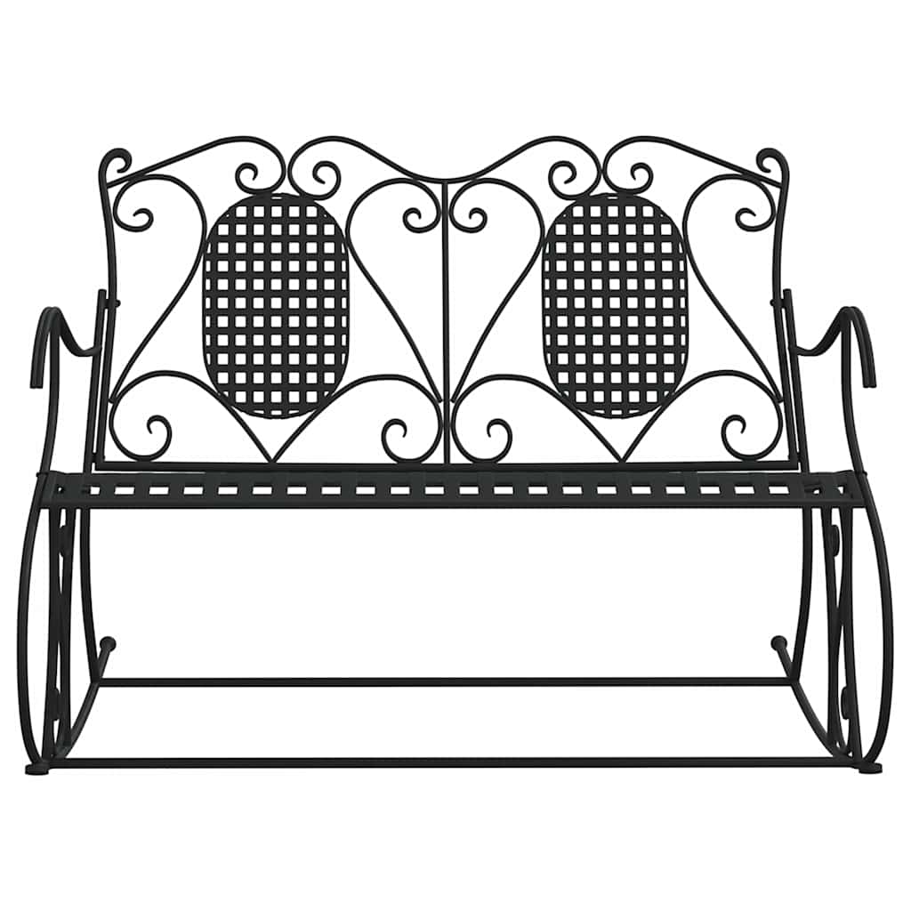Schaukelbank 2-Sitzer 113 cm Schwarz Stahl