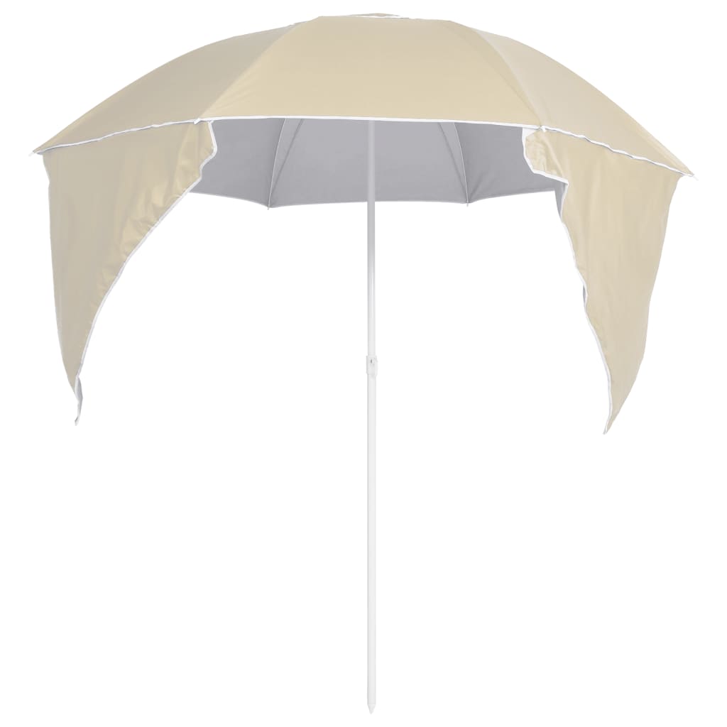 Strandschirm mit Seitenteilen Sandfarbe 215 cm