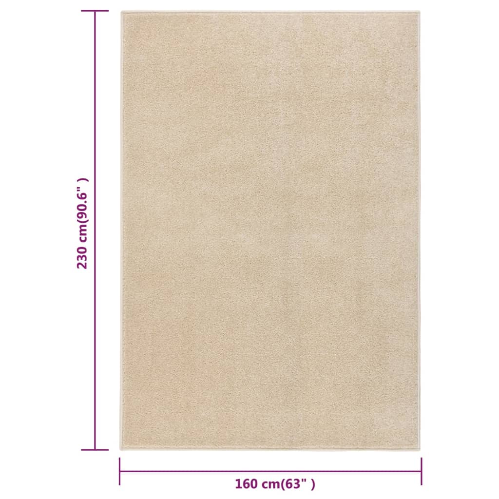Tapis à poils ras 160x230 cm Beige