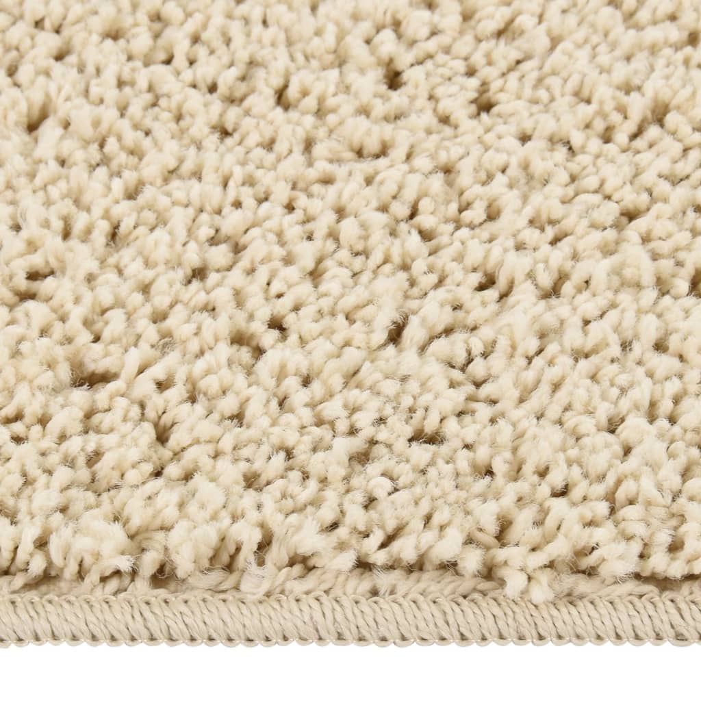 Shaggy Rug Cream 80x150 cm Non-Slip