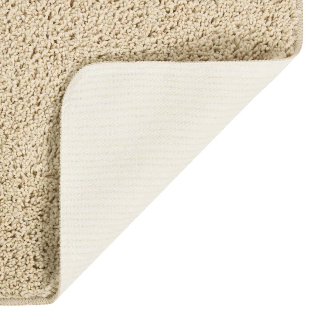 Shaggy Rug Cream 80x150 cm Non-Slip