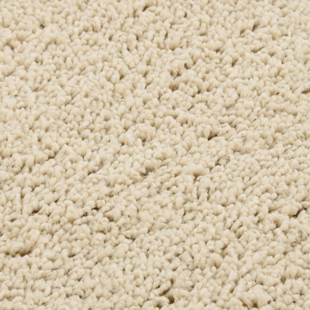 Shaggy Rug Cream 80x150 cm Non-Slip