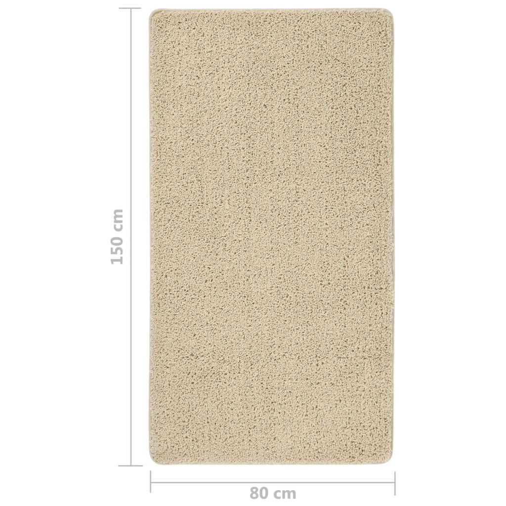 Shaggy Rug Cream 80x150 cm Non-Slip