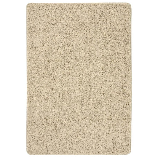 Cream Shaggy Rug 120x170 cm Non-Slip