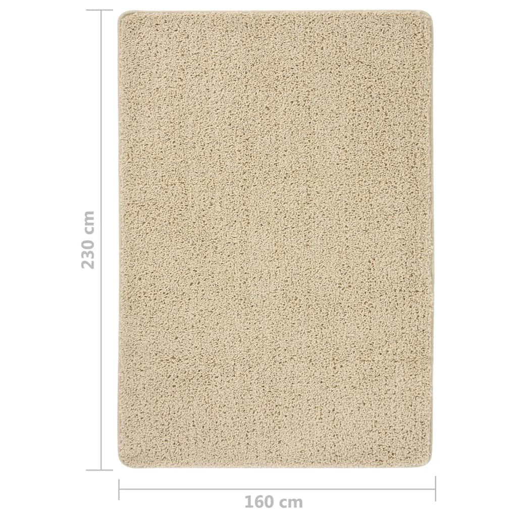 Tapis Shaggy Crème 160x230 cm Antidérapant