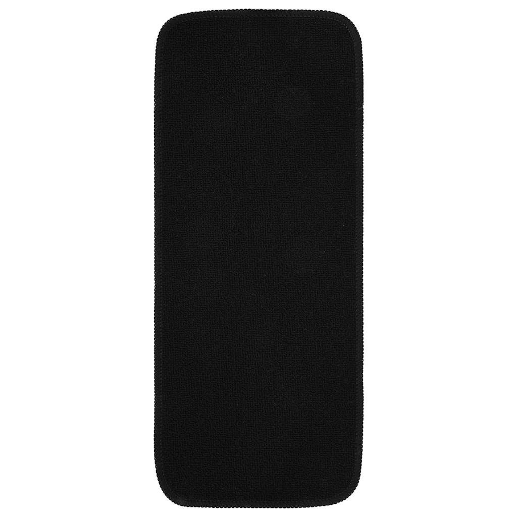 Non-Slip Stair Mats 15 Pcs. 60x25 cm Black Rectangular