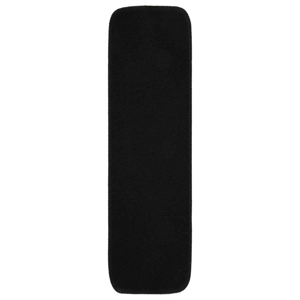 Anti-slip Stair Mats 15 Pcs. 75x20 cm Black Rectangular