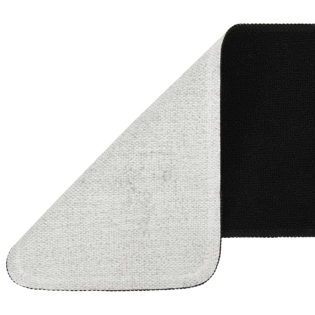 Anti-slip Stair Mats 15 Pcs. 75x20 cm Black Rectangular