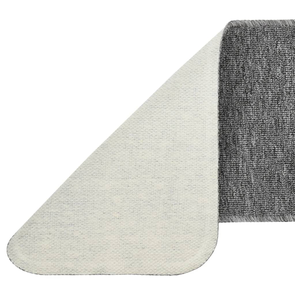 Anti-Slip Stair Mats 15 Pcs. 60x25 cm Grey Rectangular