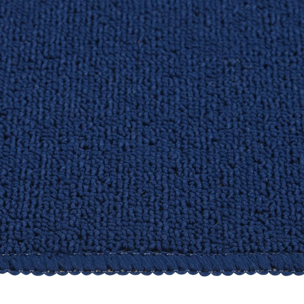 Tapis d'escalier antidérapants 15 pièces 60x25 cm Bleu marine Rectangulaire