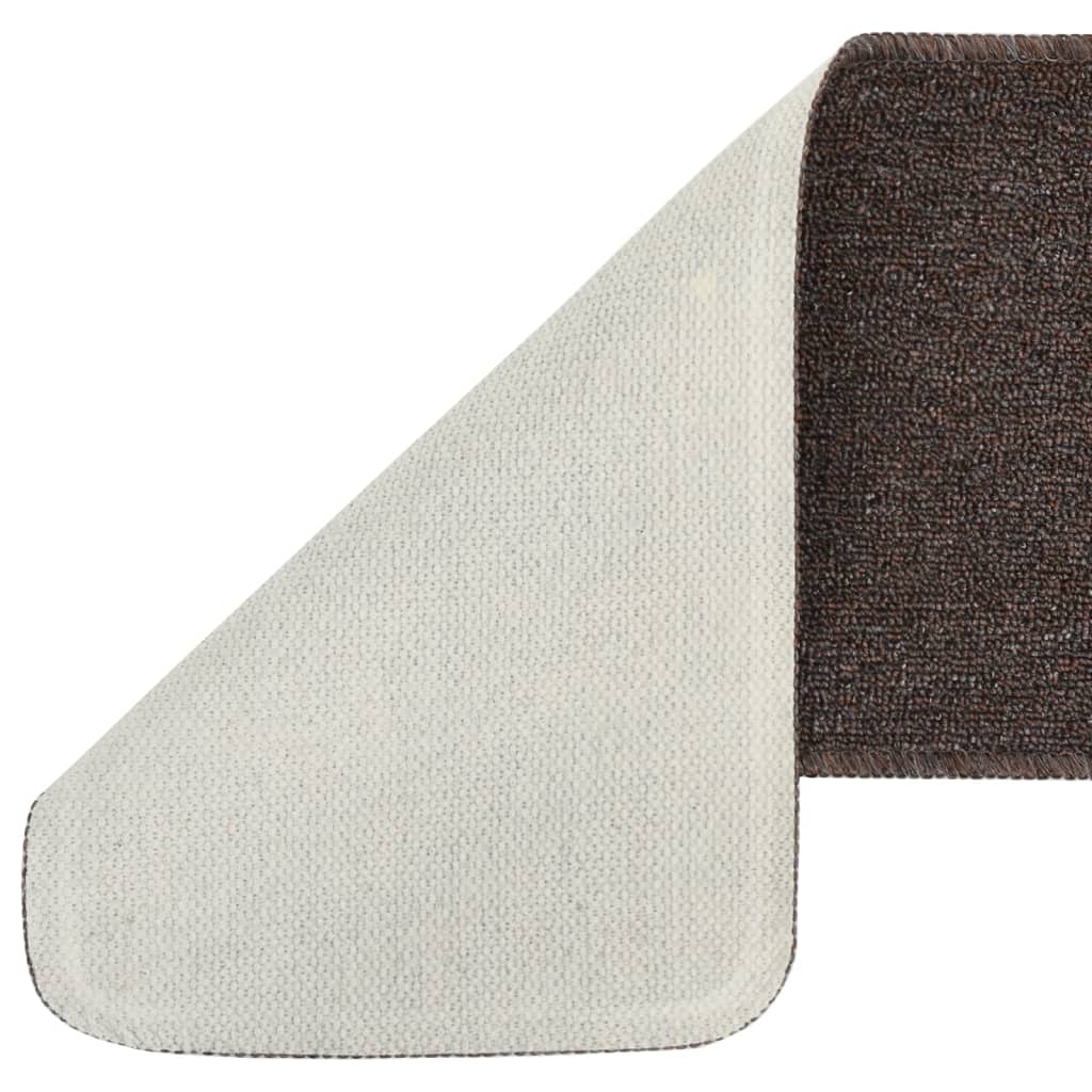 Non-slip Stair Mats 15 pcs. 60x25 cm Brown Rectangular