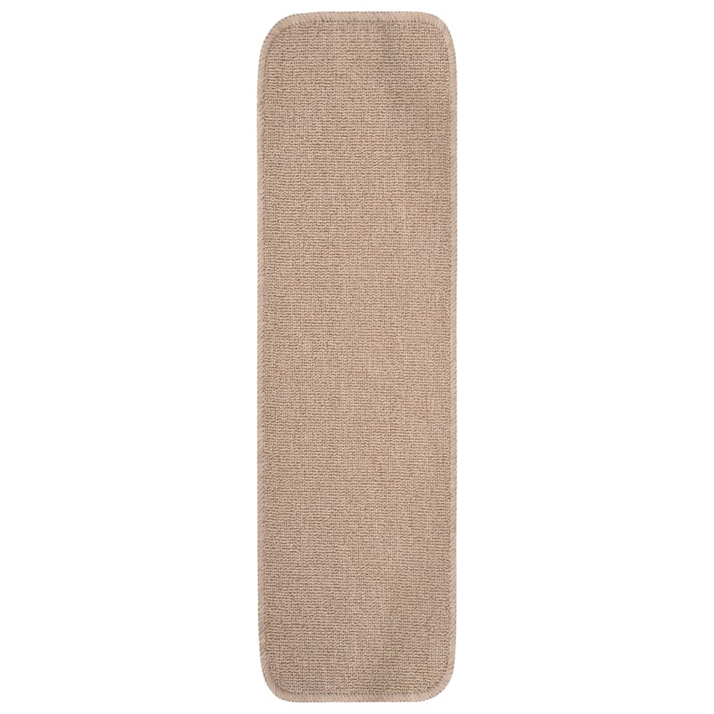 Tapis de marche antidérapants 15 pcs. 75x20 cm Beige Rectangulaire