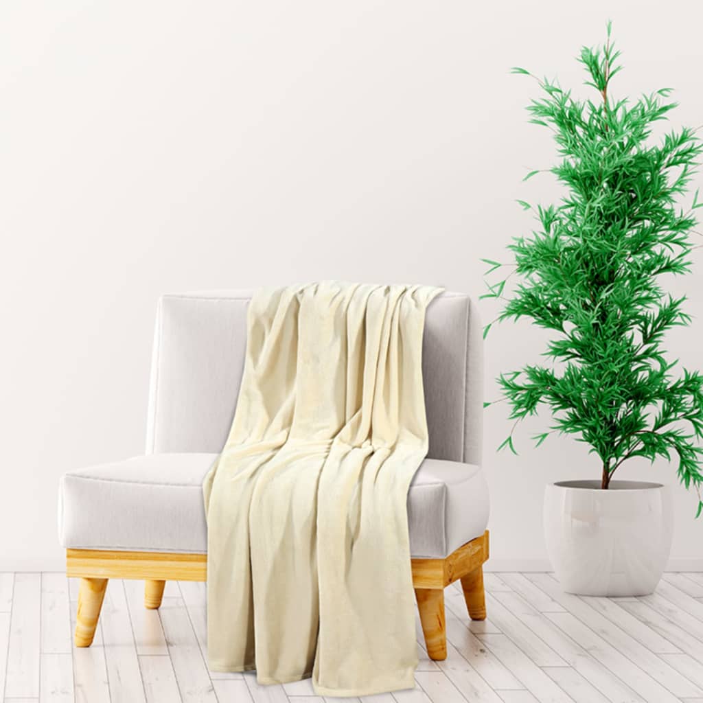 Couverture Crème 130x170 cm Polyester
