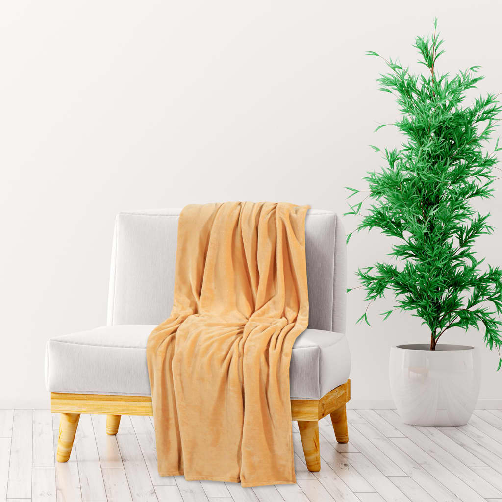 Couverture jaune 150x200 cm polyester