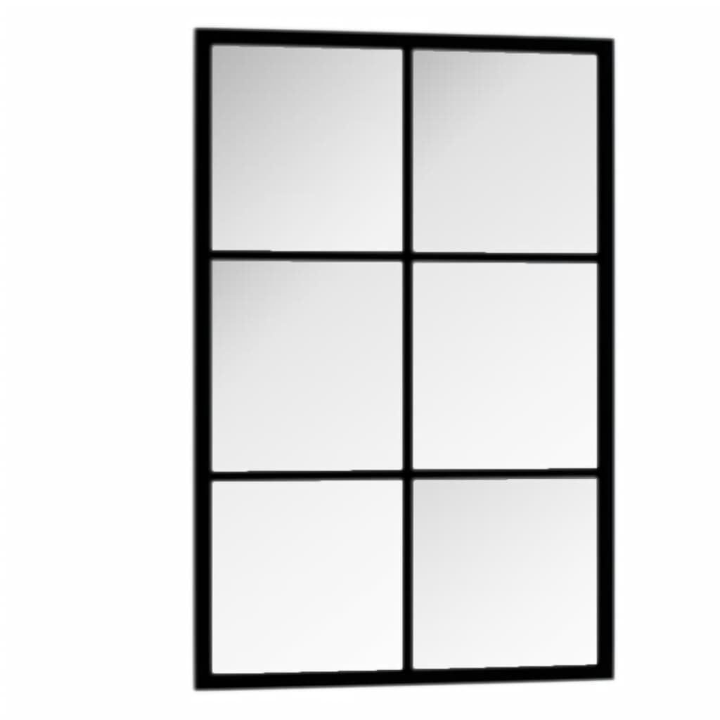Miroir mural noir 60x40 cm Métal