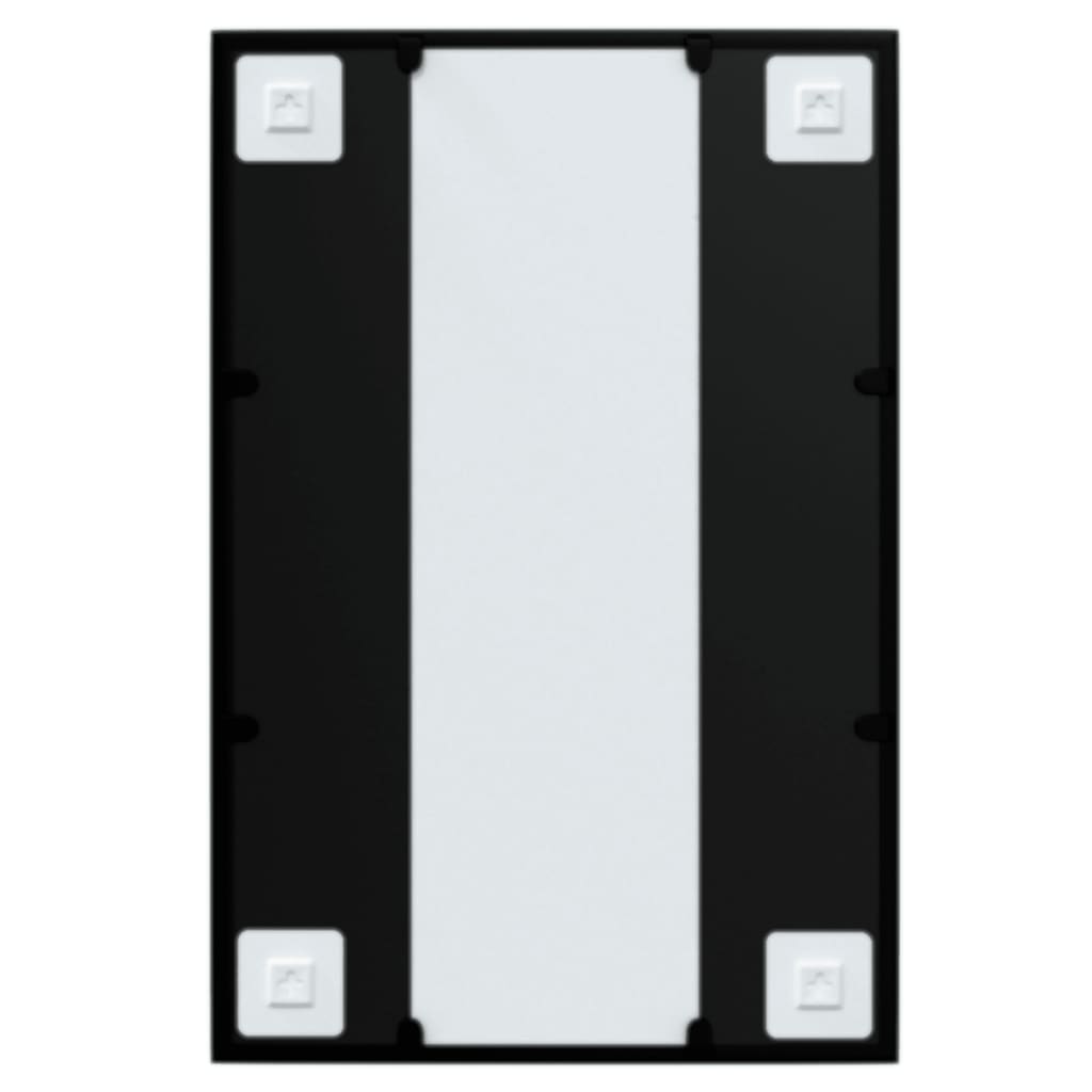 Miroir mural noir 60x40 cm Métal