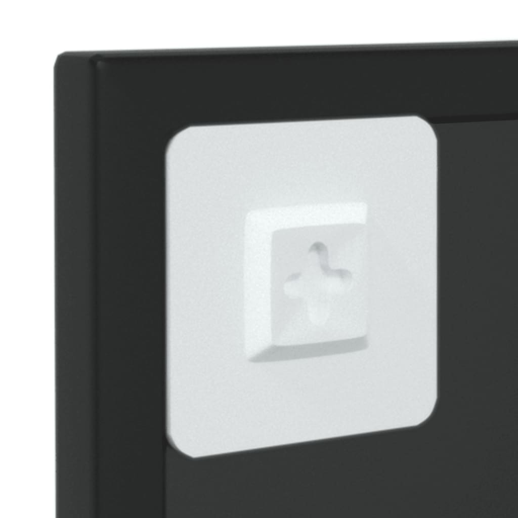 Miroir mural noir 60x40 cm Métal