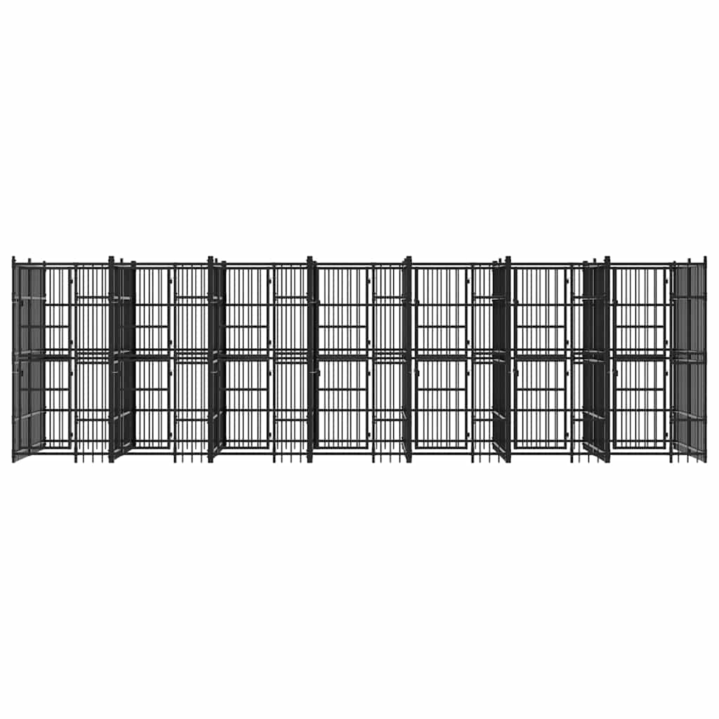Outdoor-Hundezwinger Stahl 12,9 m²