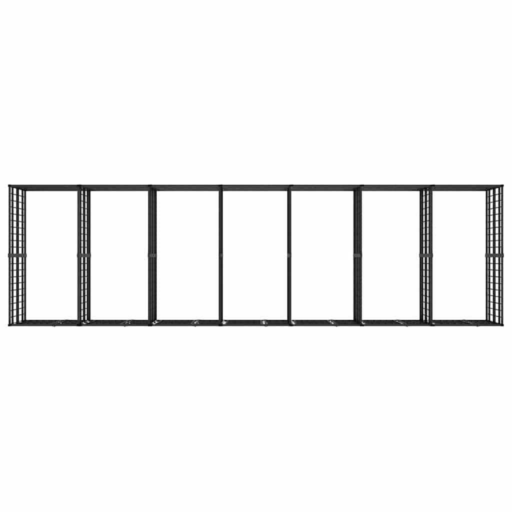 Outdoor-Hundezwinger Stahl 12,9 m²