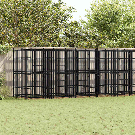Outdoor-Hundezwinger Stahl 16,59 m²