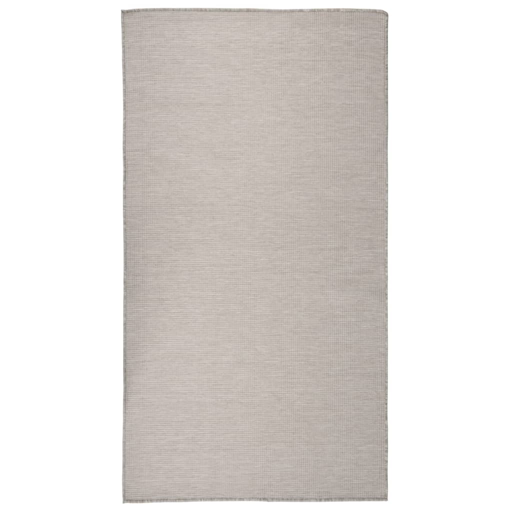 Tapis d'extérieur tissage plat 80x150 cm gris clair