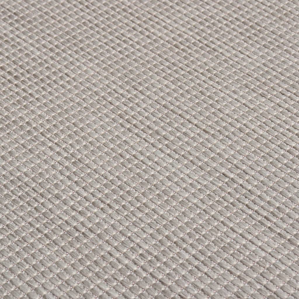 Tapis d'extérieur tissage plat 80x150 cm gris clair