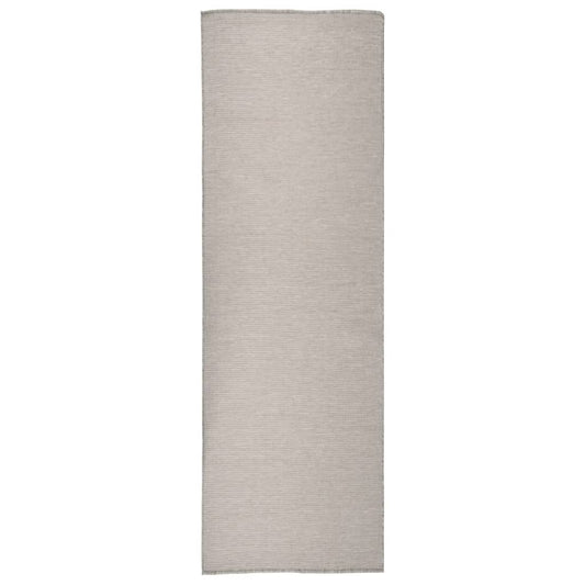Outdoor Flatweave Rug 80x250 cm Light Gray