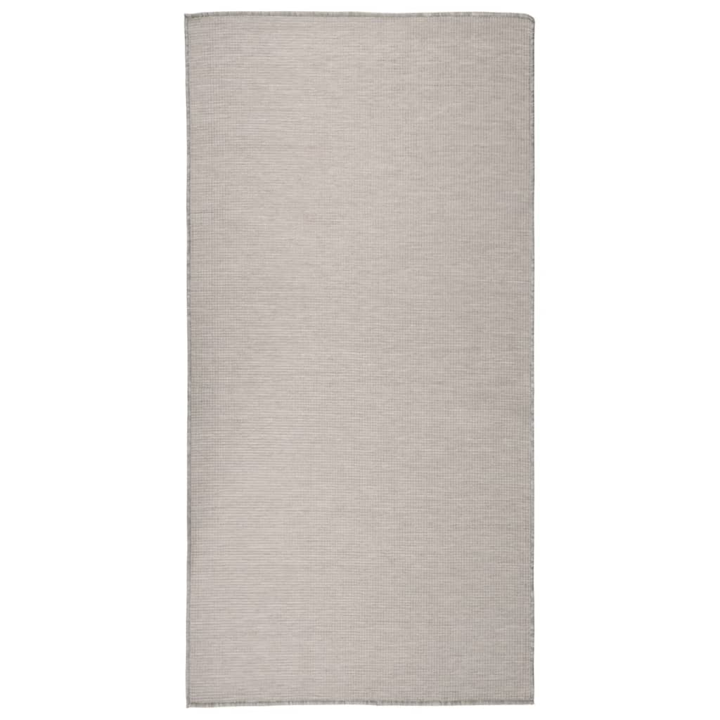 Outdoor Flatweave Rug 100x200 cm Light Grey