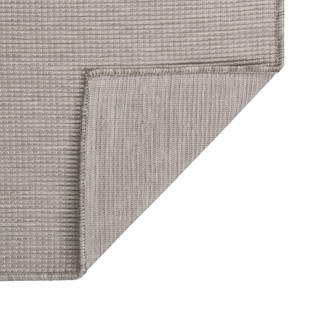 Outdoor Flatweave Rug 100x200 cm Light Grey