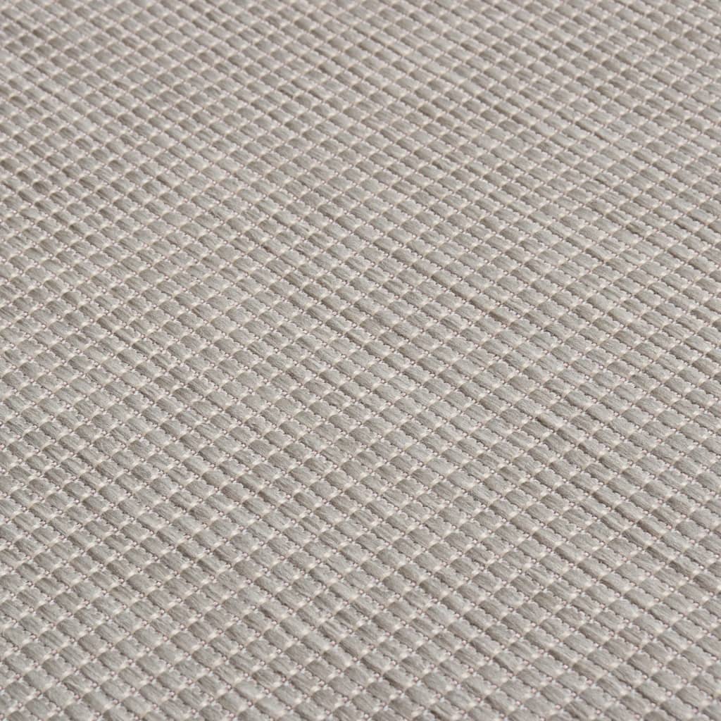 Outdoor Flatweave Rug 100x200 cm Light Grey