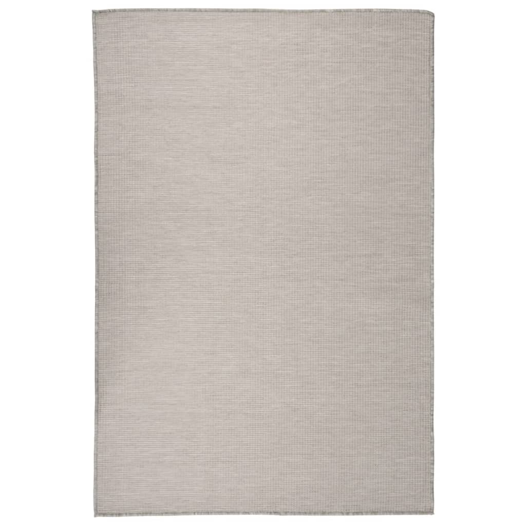 Tapis d'extérieur tissé à plat 120x170 cm Gris clair