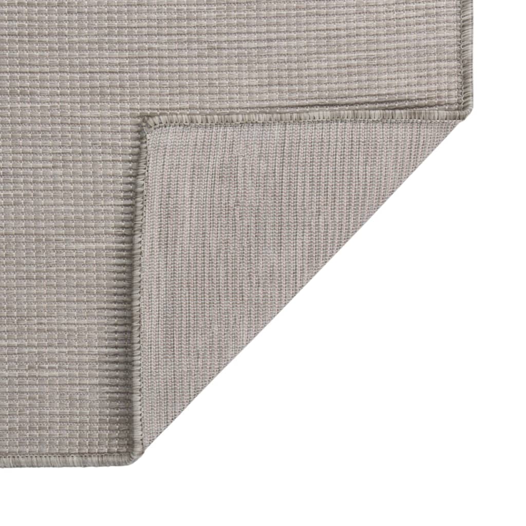 Tapis d'extérieur plat tissé 140x200 cm Gris clair