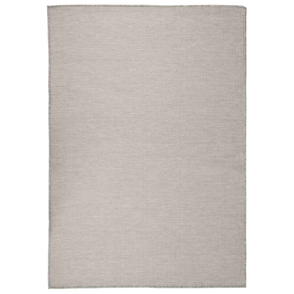 Tapis d'extérieur tissé plat 160x230 cm gris clair